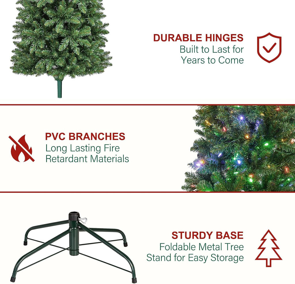 Prelit Pencil Christmas Tree with 792 Branch Tips