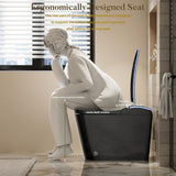 Smart Tankless Toilet with Built-In Bidet, Heated Seat, Warm Water Wash, Air Dryer, ADA Comfort Height, LED Display, Foot Sensor Flush, Powerful Flush