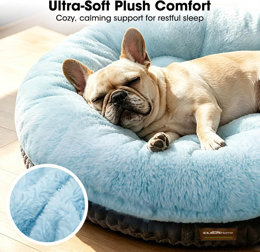 Home Orthopedic Dog Bed for Medium Dogs, Ice Blue