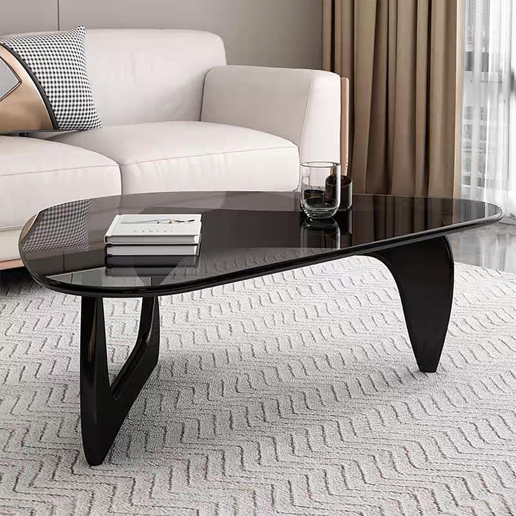 Glass Coffee Table, Mid Century Modern Coffee Table, Coffee Table Center Table Suitable Living Room Reception Office
