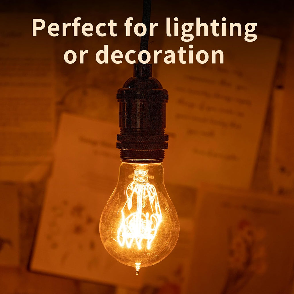 Warm Incandescent Light Bulbs 60 Watt,A19/A60 Vintage Style Edison Bulbs E26,Soft Yellow Light Bulbs,Amber