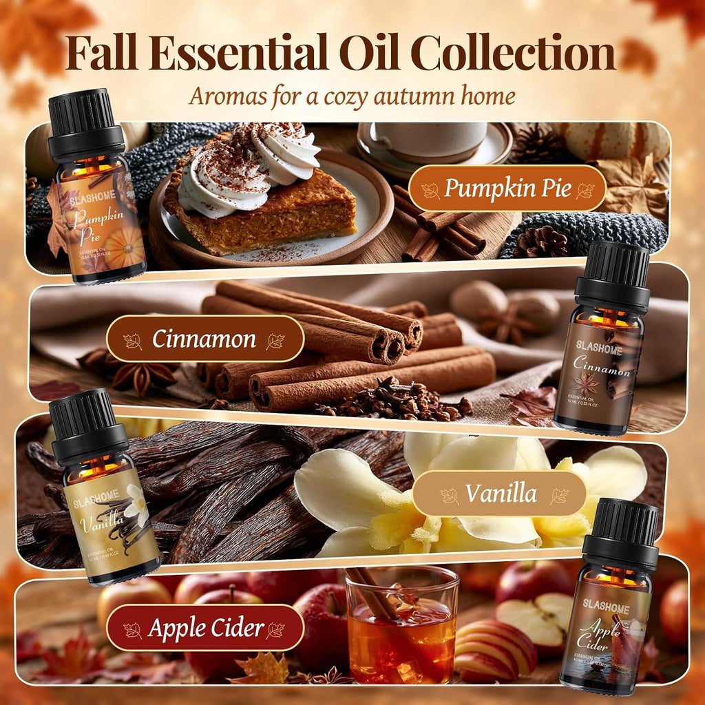 Fall Essential Oil Set for Diffusers - Set of 8