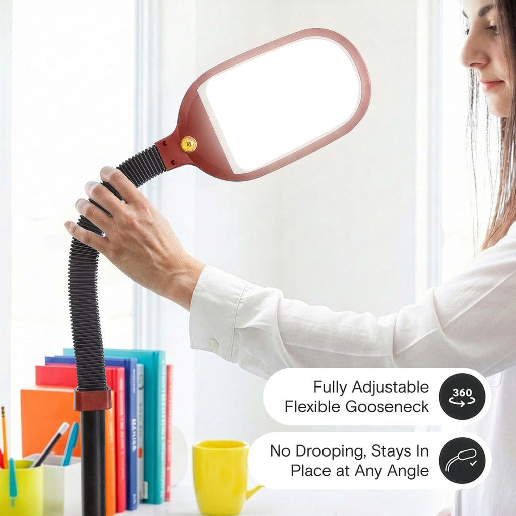 Litespan - Bright LED Floor Reading Lamp for Over Chair Crafts and Reading, Estheticians' Light for Lash Extensions