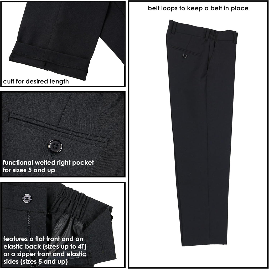 Boys' Classic Fit Formal Suit Set -Wedding and Formal Attire