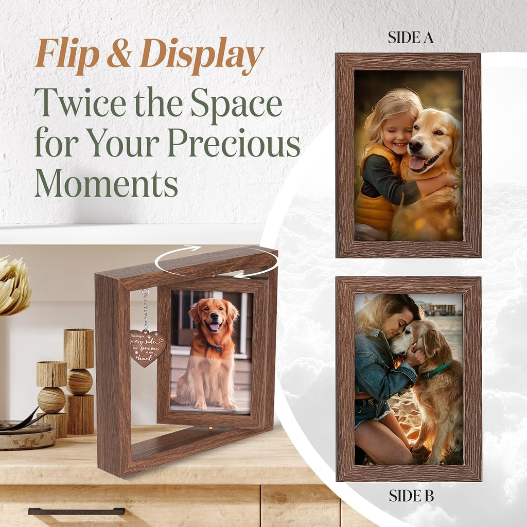 4×6 Pet Memorial Photo Frame - Keepsake Remembrance Sympathy Gift for Loss of Dog or Cat - No Longer By My Side But