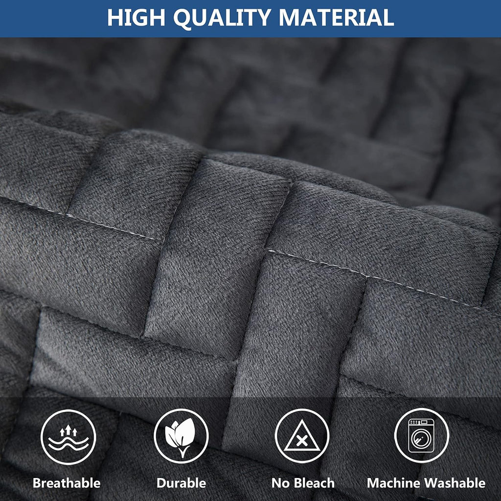 Velvet Sectional Couch Covers for Dogs, Dark Gray, 1PC, 36''x36''