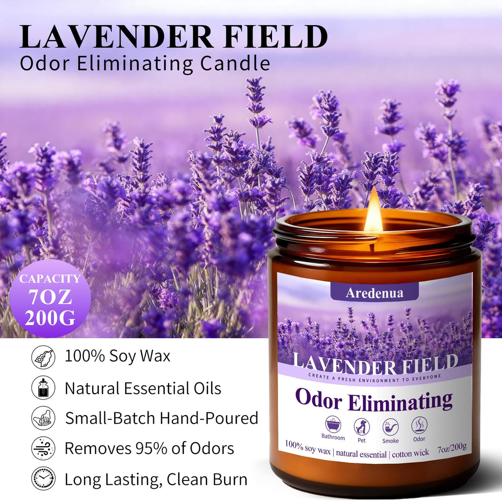 Odor Eliminating Candles, 7 oz Soy Scented Candle
