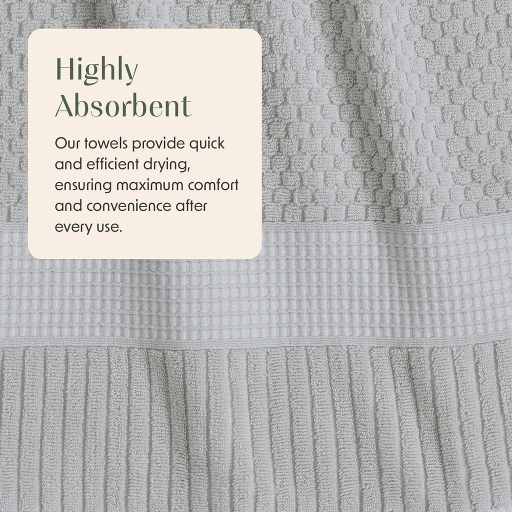 100% Cotton 6 Piece Bath Towel Set | Grey Towels | Oeko‐TEX Standard 100 | Soft & Absorbent, Quick‐Dry | Trinity
