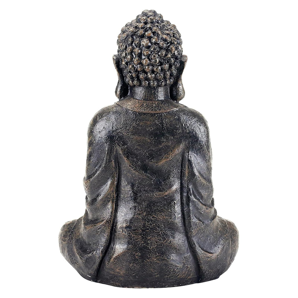 11.5 Inch Gray Buddha Statue Resin Meditation Figurine