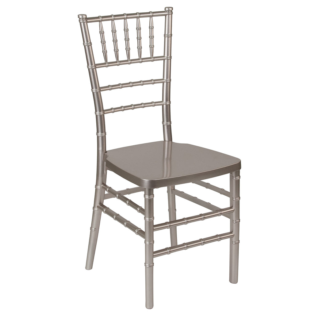 Pewter Resin Ballroom Chair
