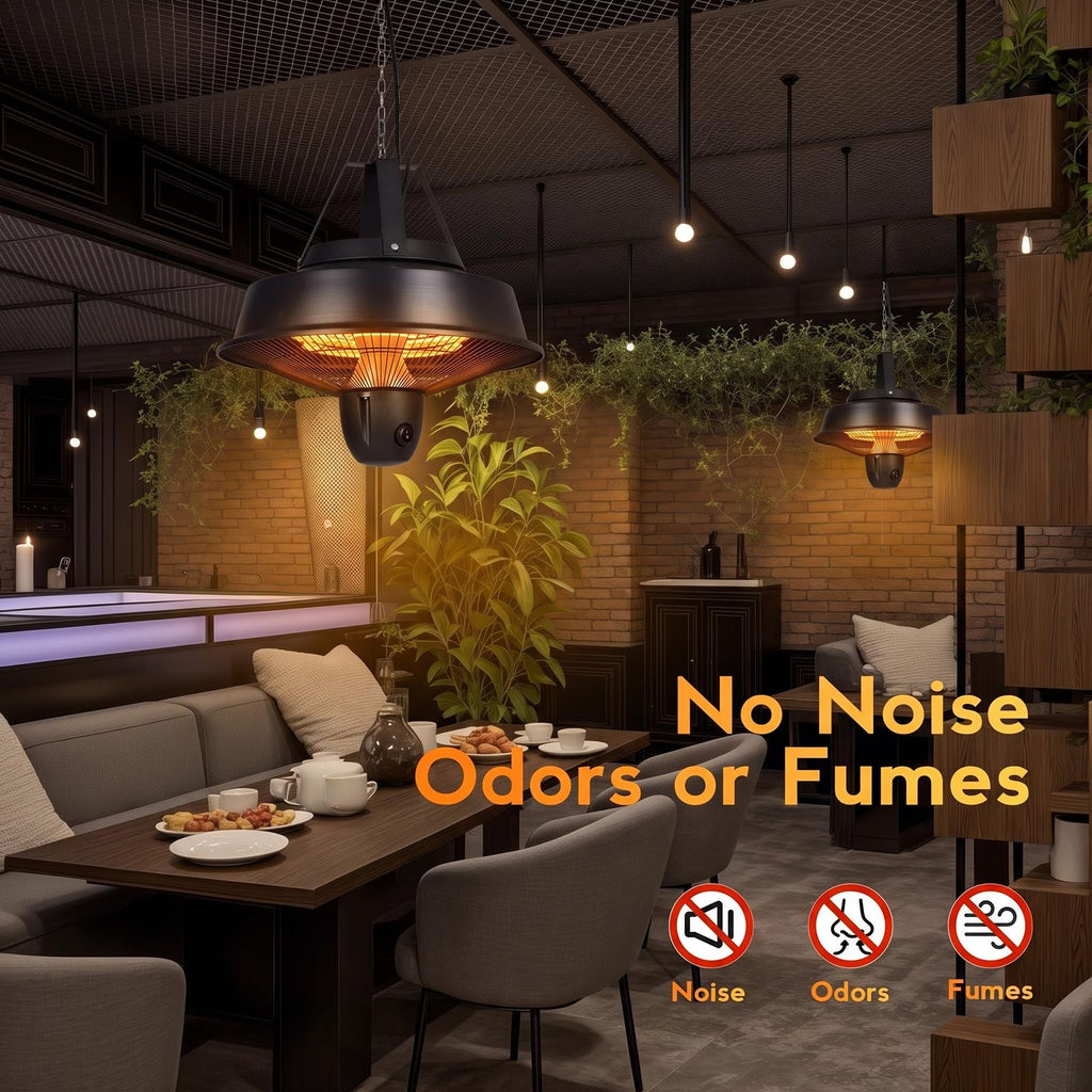 Infrared Hanging Patio Heater, Touch & Remote Control