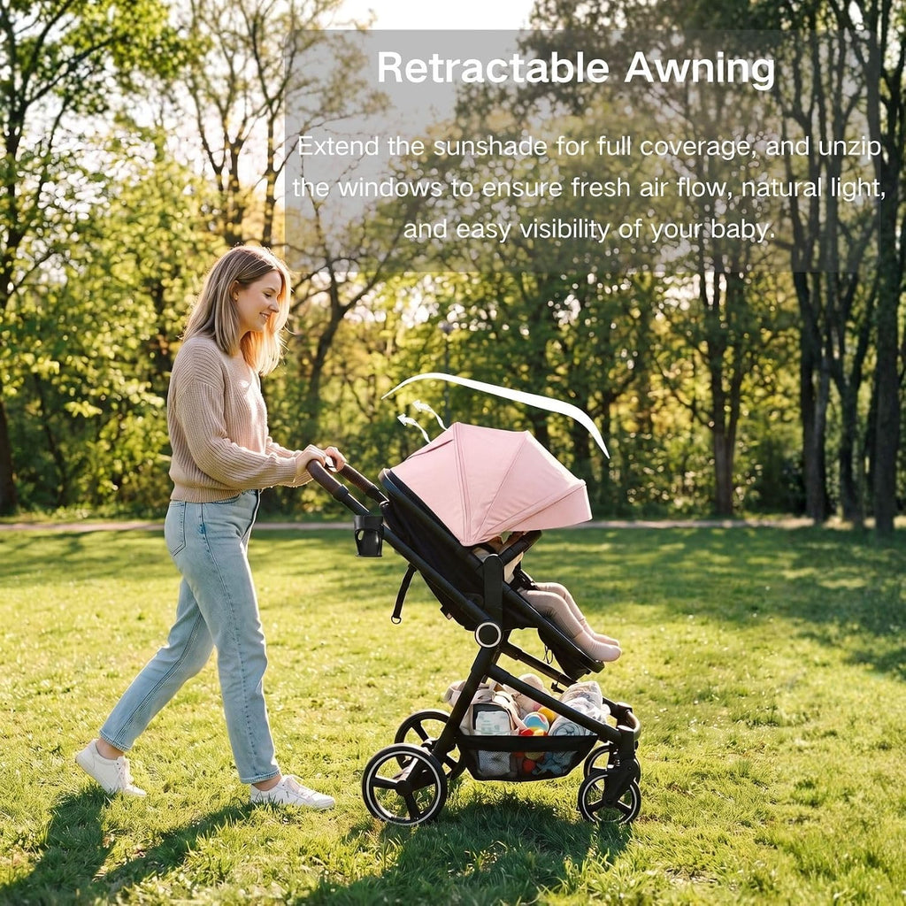 Double Stroller for Infant and Toddler (Pink, Double)