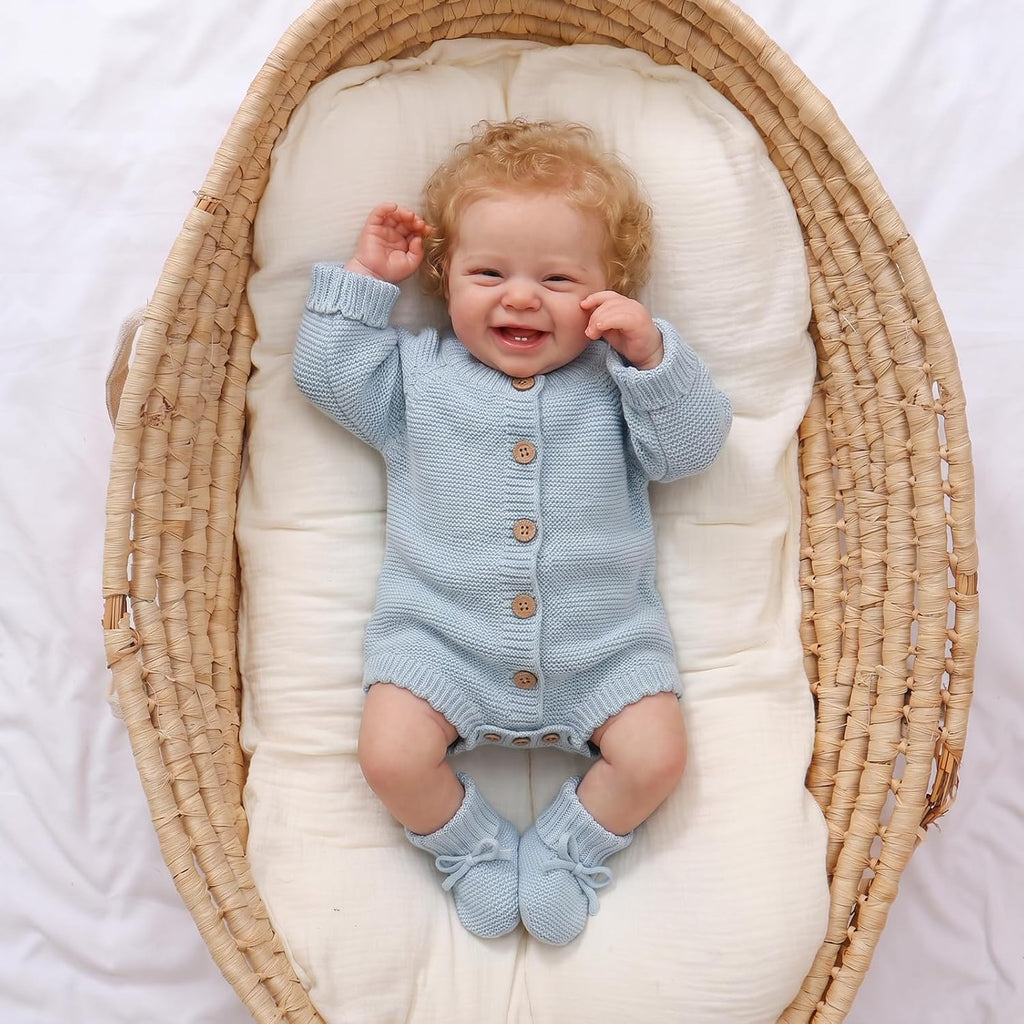 Cotton Baby Sweater and Booties Set