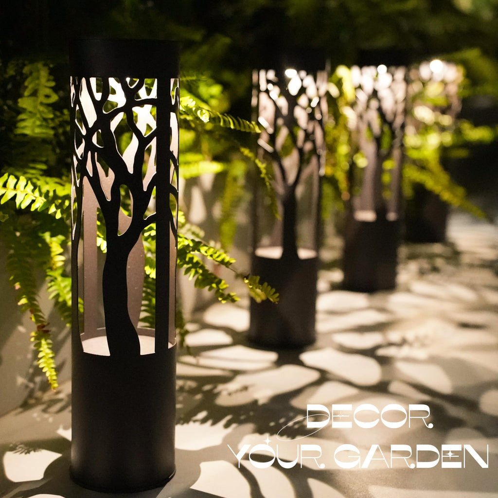 4Pack Solar Pathway Lights Outdoor, Landscape Lighting Dust to Dawn Solar Lights for Garden Decor, Metal Path Lights