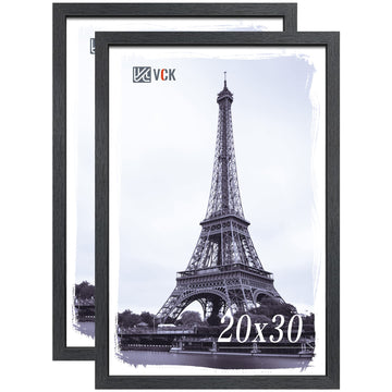 20x30 Frame, Black Wood Poster Frames for Wall Display, 2 Pack