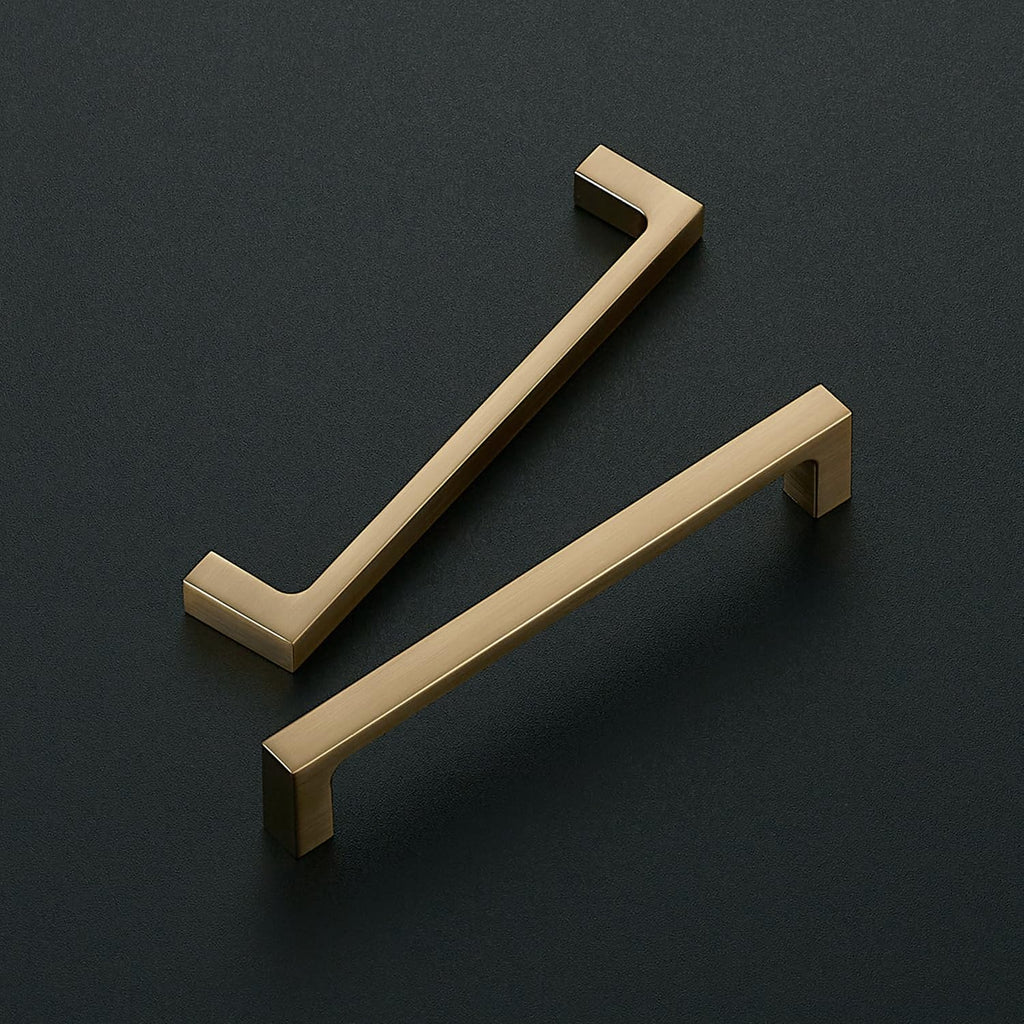 Champagne Bronze Kitchen Square Cabinet Handles 5 Inch 30 Pack