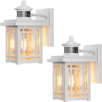 Motion Sensor Porch Lights Outdoor, 2-Pack Anti-rust Exterior Lighting Fixtures, Modern Dusk to Dawn Outdoor