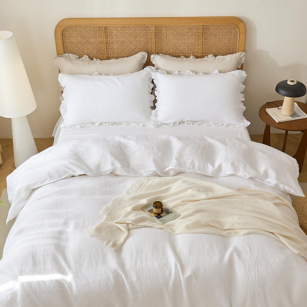 100% French Linen Duvet Cover Set, Organic Linen