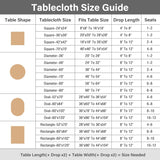 Rustic Farmhouse Embroidered Square Tablecloth Jacquard Striped Table Cloth Linen Texture Washable D