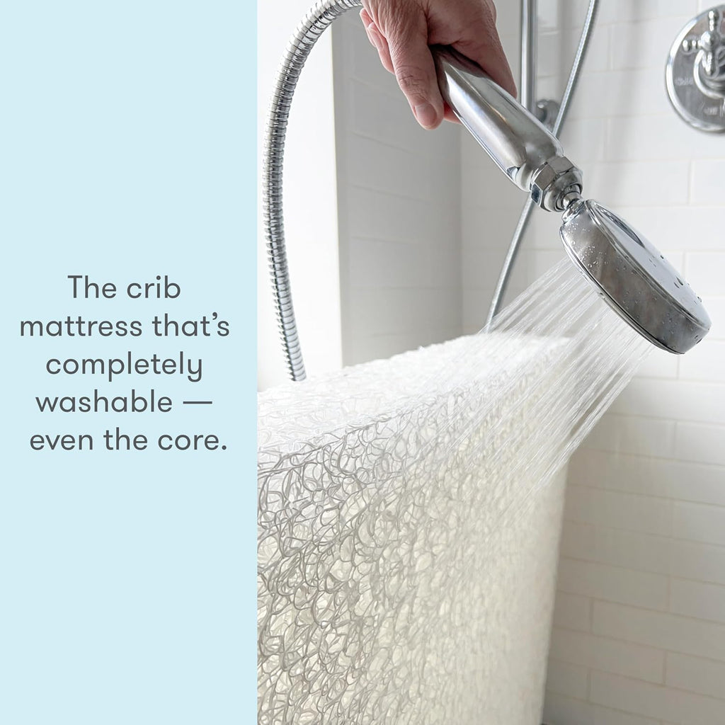 Waterproof Crib Mattress, Breathable & Washable - Grey