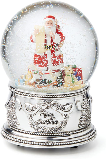 Winter Traditions Christmas Santa Musical Snow Globe
