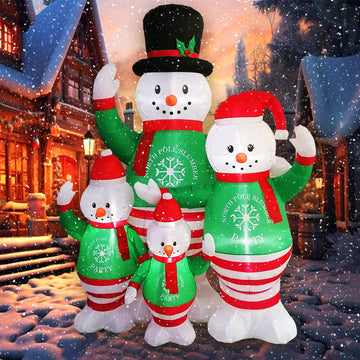 6FT Christmas Inflatables Outdoor Decorations, Snowman Inflatable