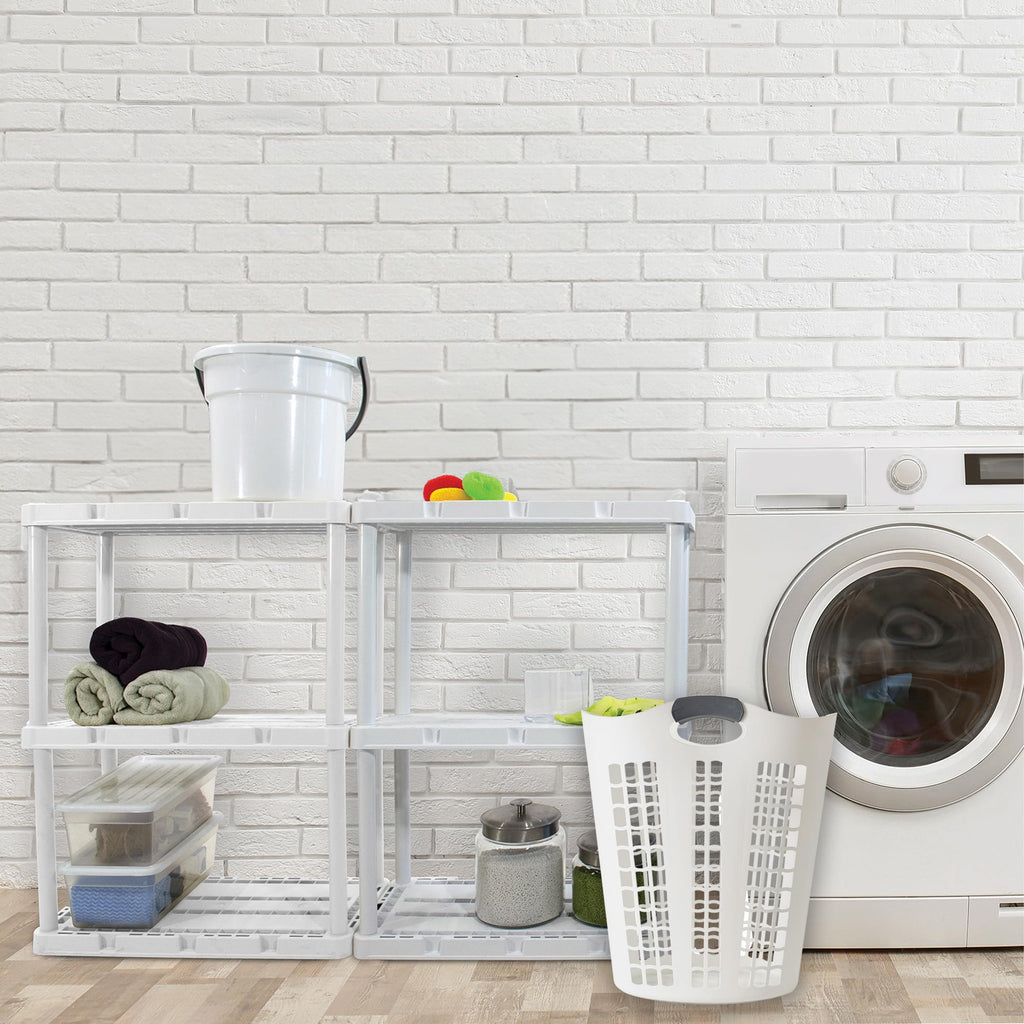 Living Laundry Basket, Easy Carry Flex Collapsible Hamper, 87.5L