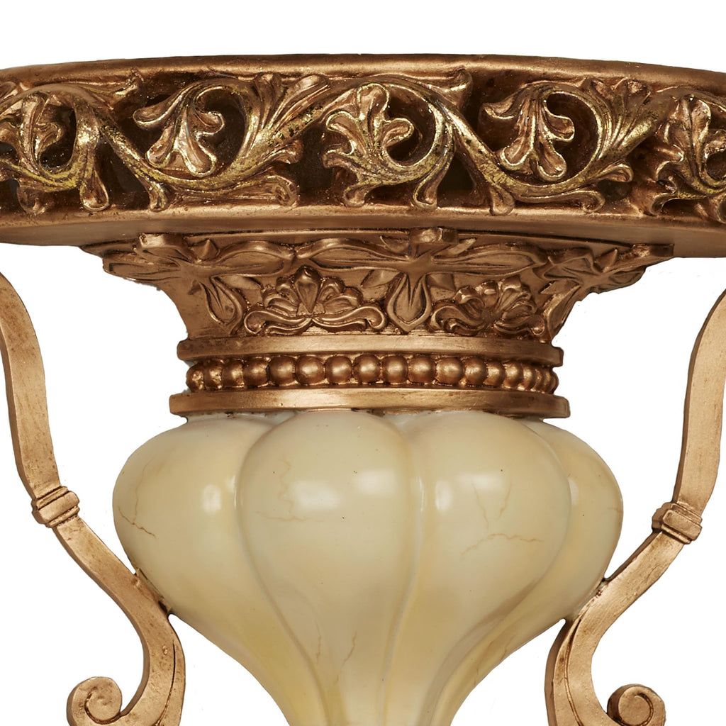 Chalmette Wall Shelf - Gold/Ivory - Victorian Style - Decorative Wall Shelves