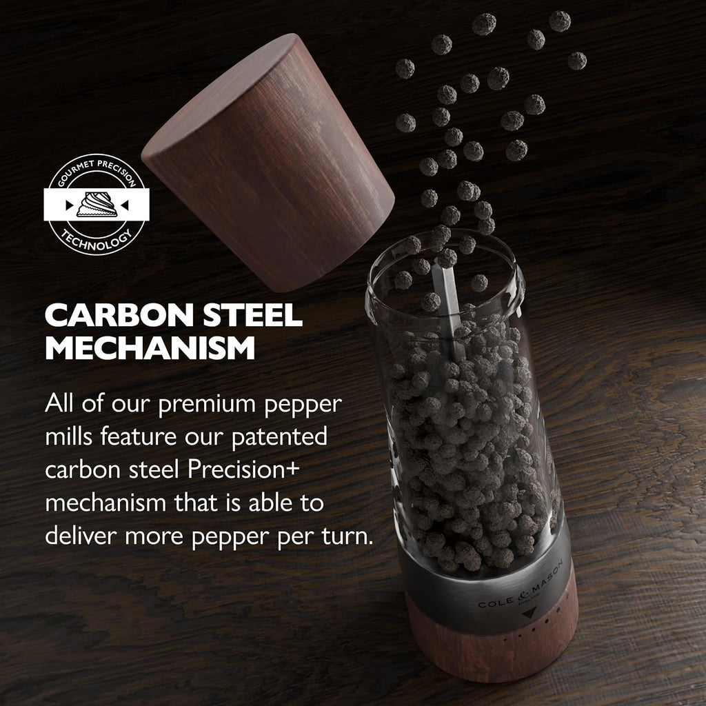 Derwent Grinders, 7.5" Salt & Pepper Mill Set, Forest Wood