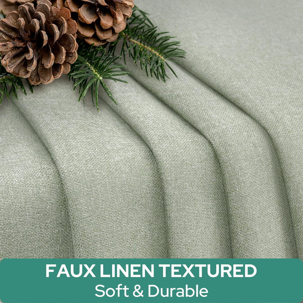 100% Blackout Linen Door Curtains for French Door 30x68 Inch