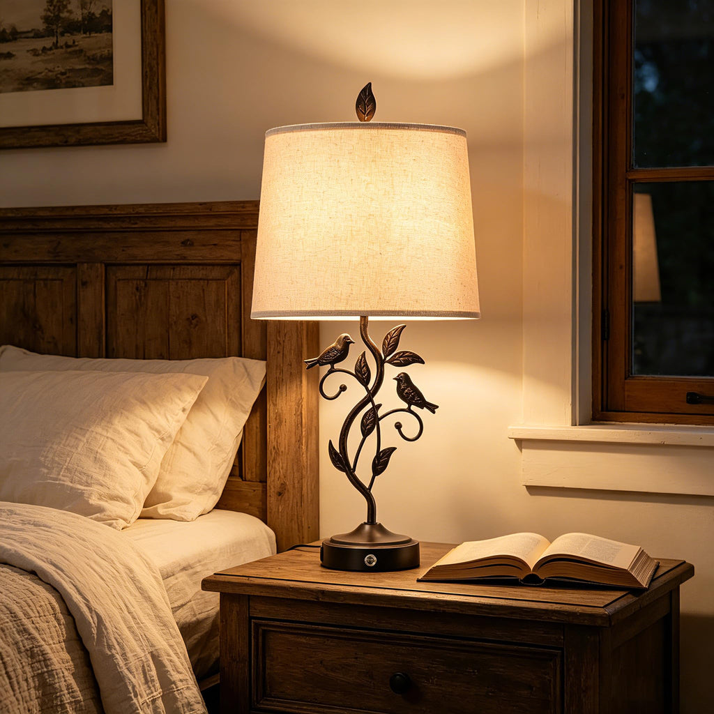 27" Set of 2 Touch Farmhouse Table Lamps