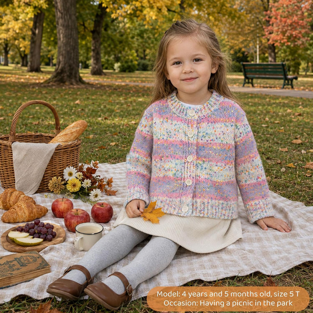 Toddler Girls Knit Cardigan,Long Sleeve Sweater