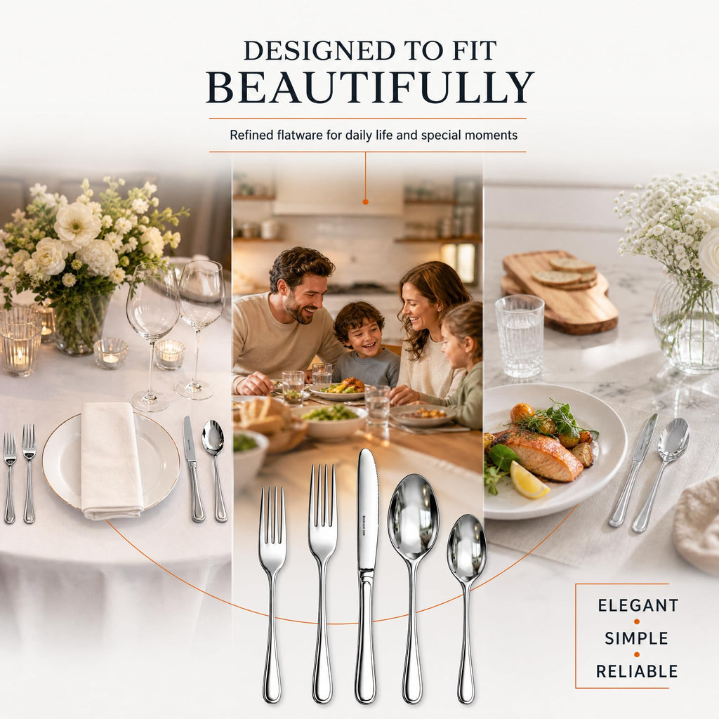 Silverware Set for 12,60 Piece Heavy Duty Cutlery Set
