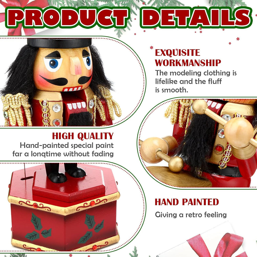 Nutcracker Music Box Wooden Nutcracker Soldier Toy, Cool Style