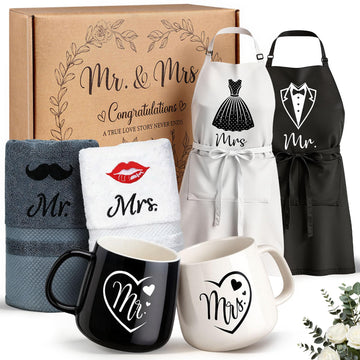 Wedding Gifts for Couples, Bridal Shower Gift for Bride To Be, Engagement Gifts for Newlyweds, His and Hers Mr and