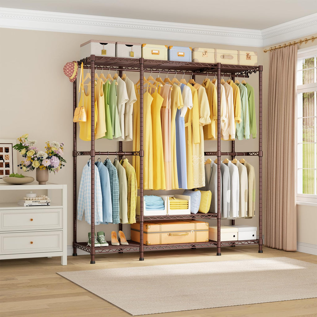 E3 Heavy Duty Garment Rack 4-Tier Freestanding Closet Organizer System