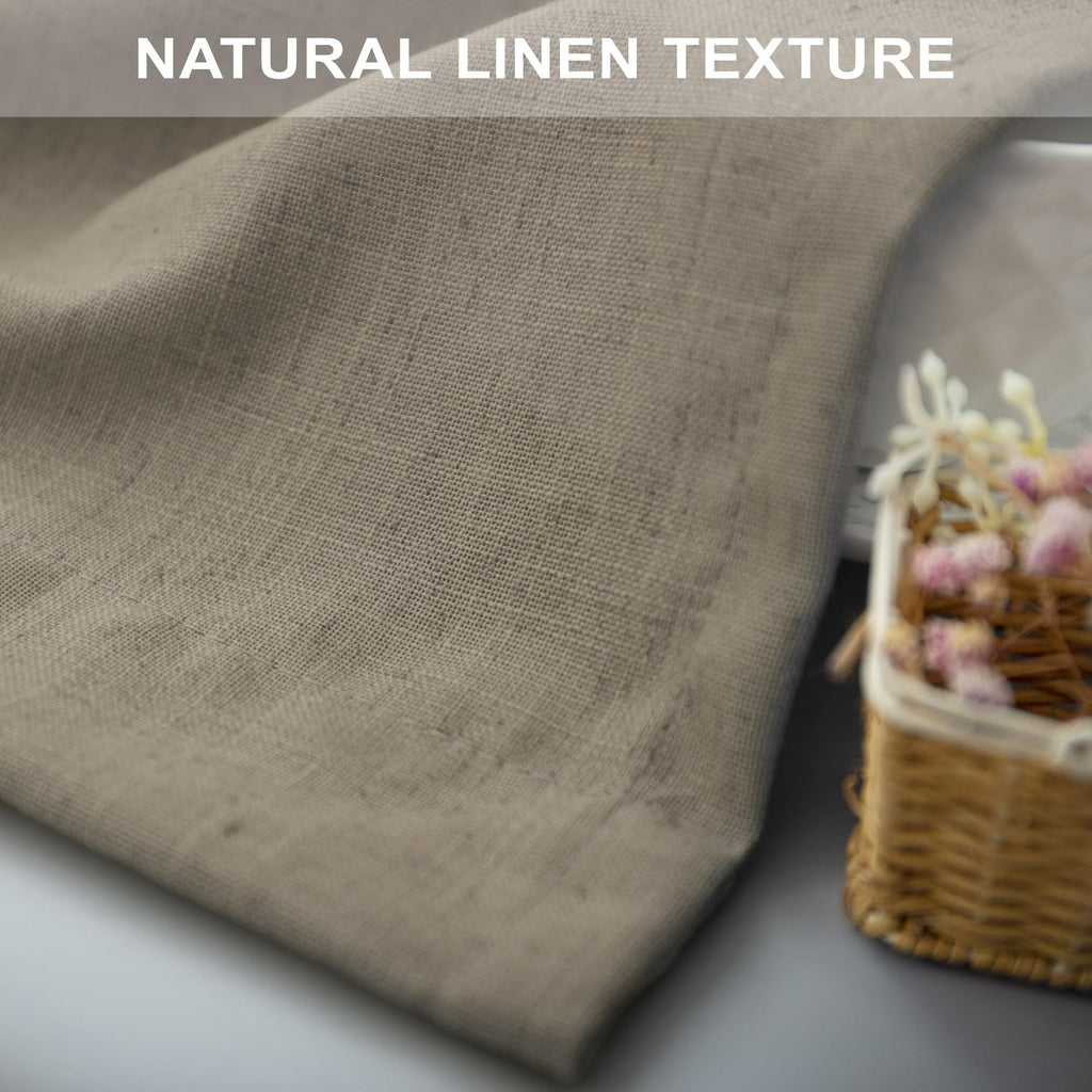Extra Long Curtains 2 Panels Set Dark Taupe Linen Curtains 108 inches Long Back Tab Extra Wide Curtain Neutral