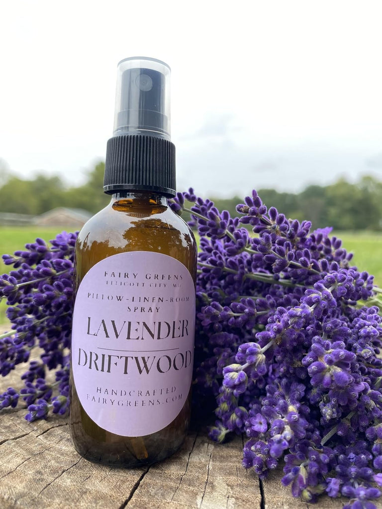 Lavender Driftwood Pillow Spray by L Farm | Natural Room & Linen Spray for Better Sleep | Calming Aromatherapy Room