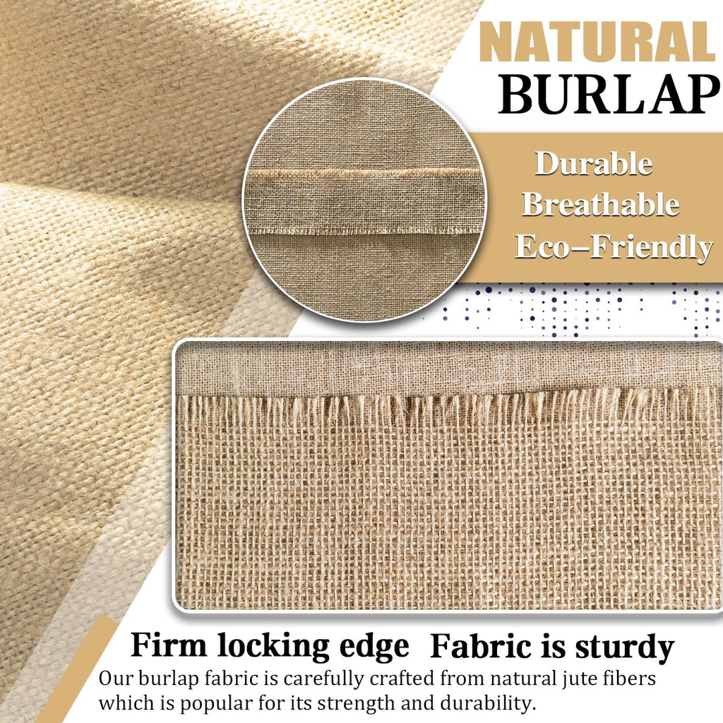 40" x 30 Feet Burlap Fabric Roll, Garden Fabric Natural Jute