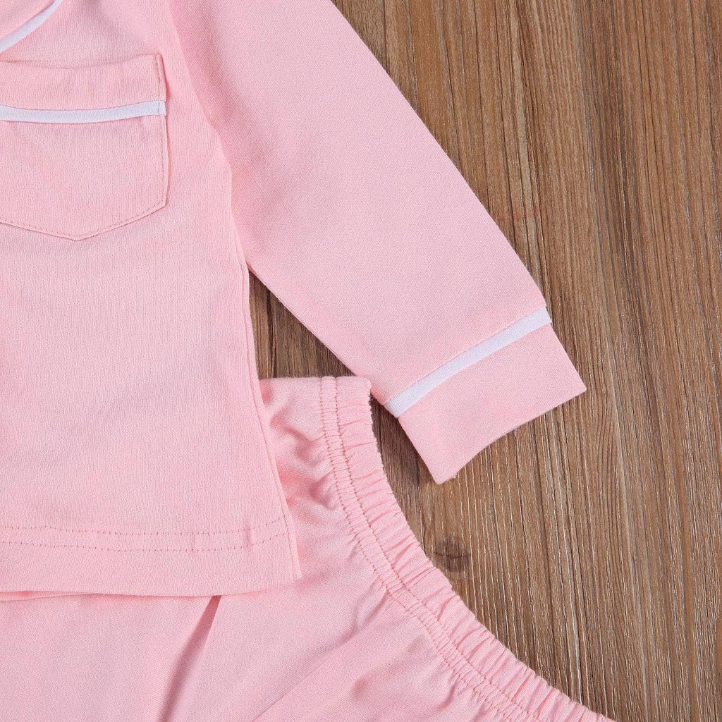 Toddler Baby Button-Down Pajamas Set for Boys Girls Pjs Outfits