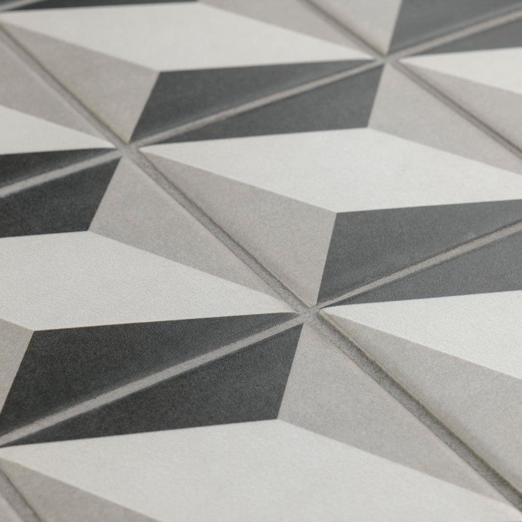 Twenties Mini Diamond 3-7/8" x 3-7/8" Ceramic Floor and Wall Tile