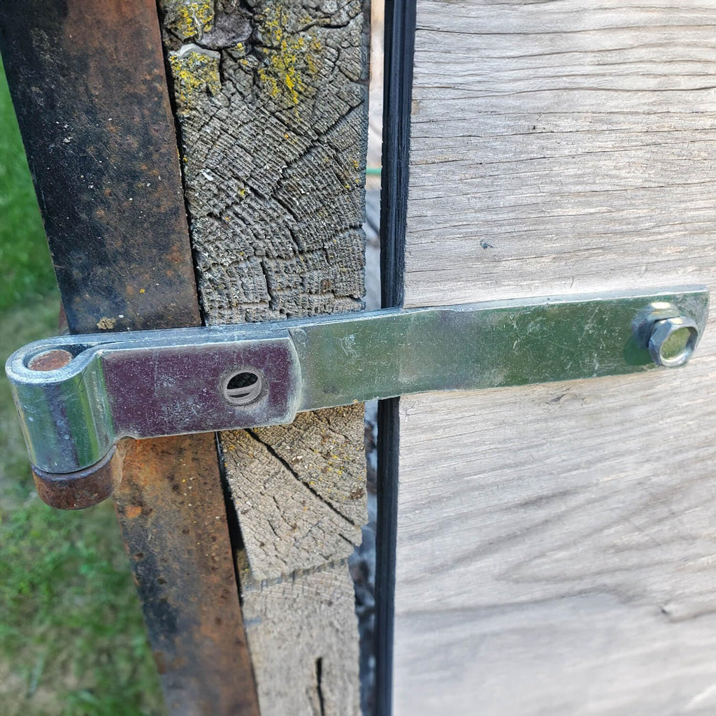 10" Heavy Duty Strap Hinge, Zinc; Use with 5/8" Male Hinge