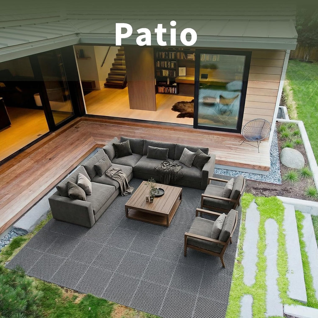 Fast-Drying Outdoor Decking for Garden, Kennel, Storage Shed, Basement, Garage, Patio, Bathroom, 10 PCS