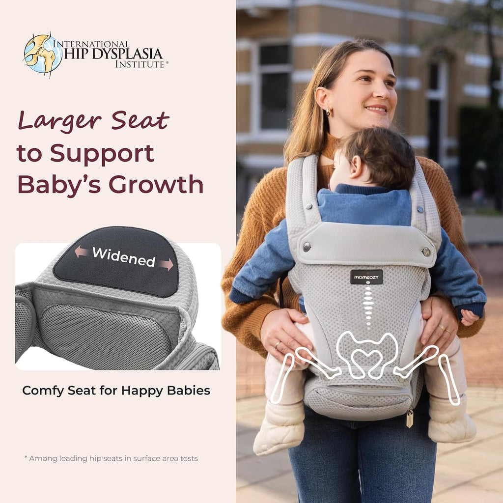 Baby Carrier with Hip Seat, in-1 Detachable Hands-Free Carrier for Long Walks, Forward-Facing Carry 7-44lbs