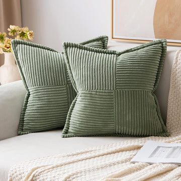 Decorative Throw Pillow Covers for Couch 20x20 Light Olive Green