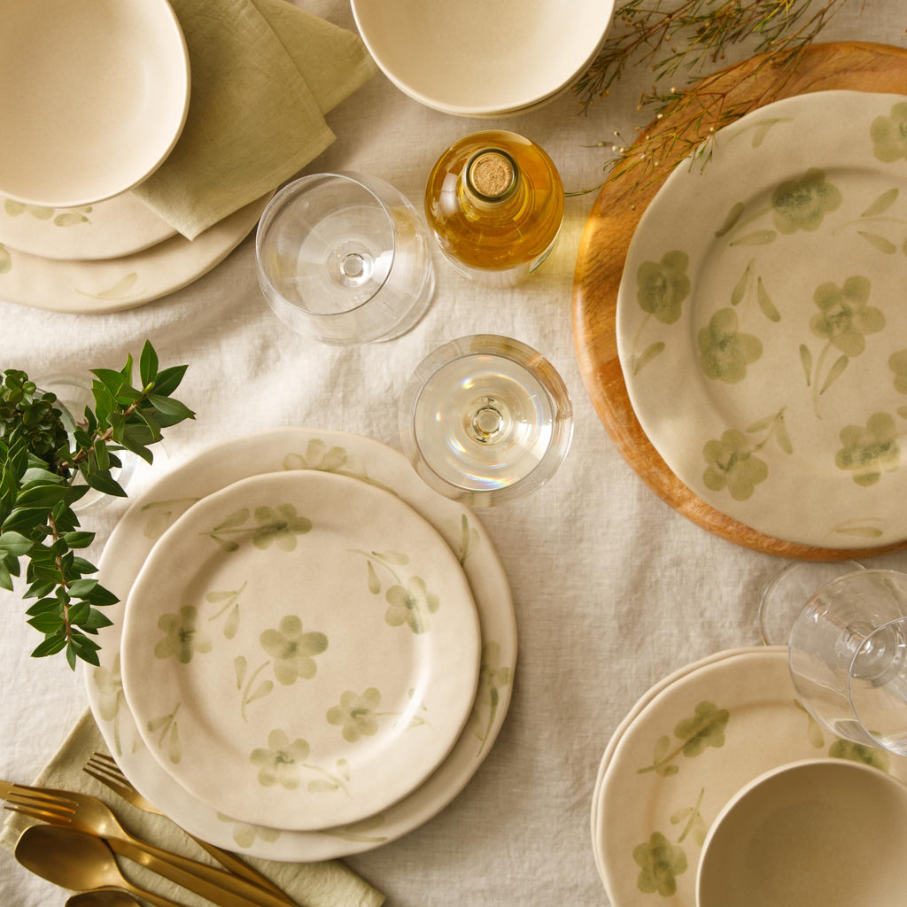 2 Time Oprah's Favorite Things - Made in Portugal Hand Painted Dinnerware Set - Porto Petals 12 Piece (Service for 4)