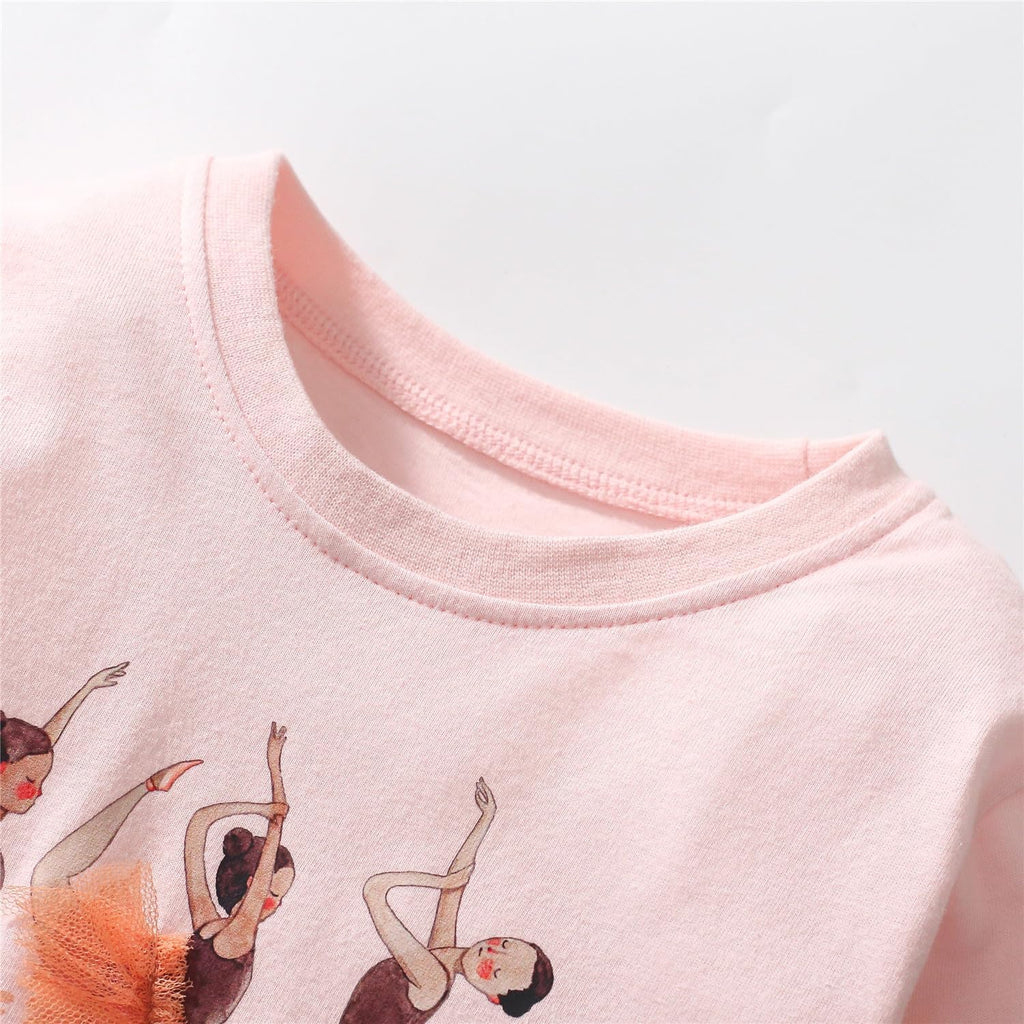 Dresses for Winter Long Sleeve Toddler Girls Clothes Party Tulle Cotton Casual Dresses