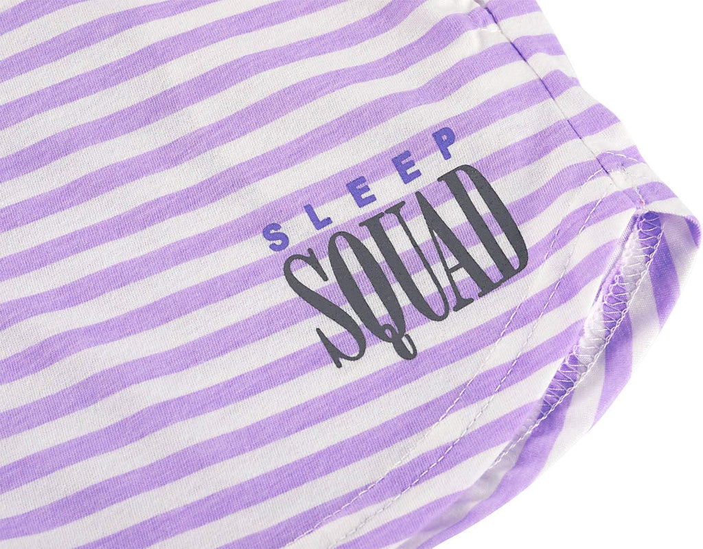 Girls Soft Striped Summer Tank Top & Shorts Pajama Set