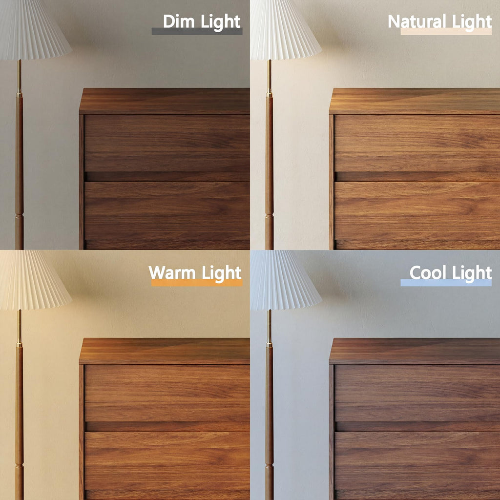 Walnut Dresser, 31in Modern 3 Drawer Chest of Drawers