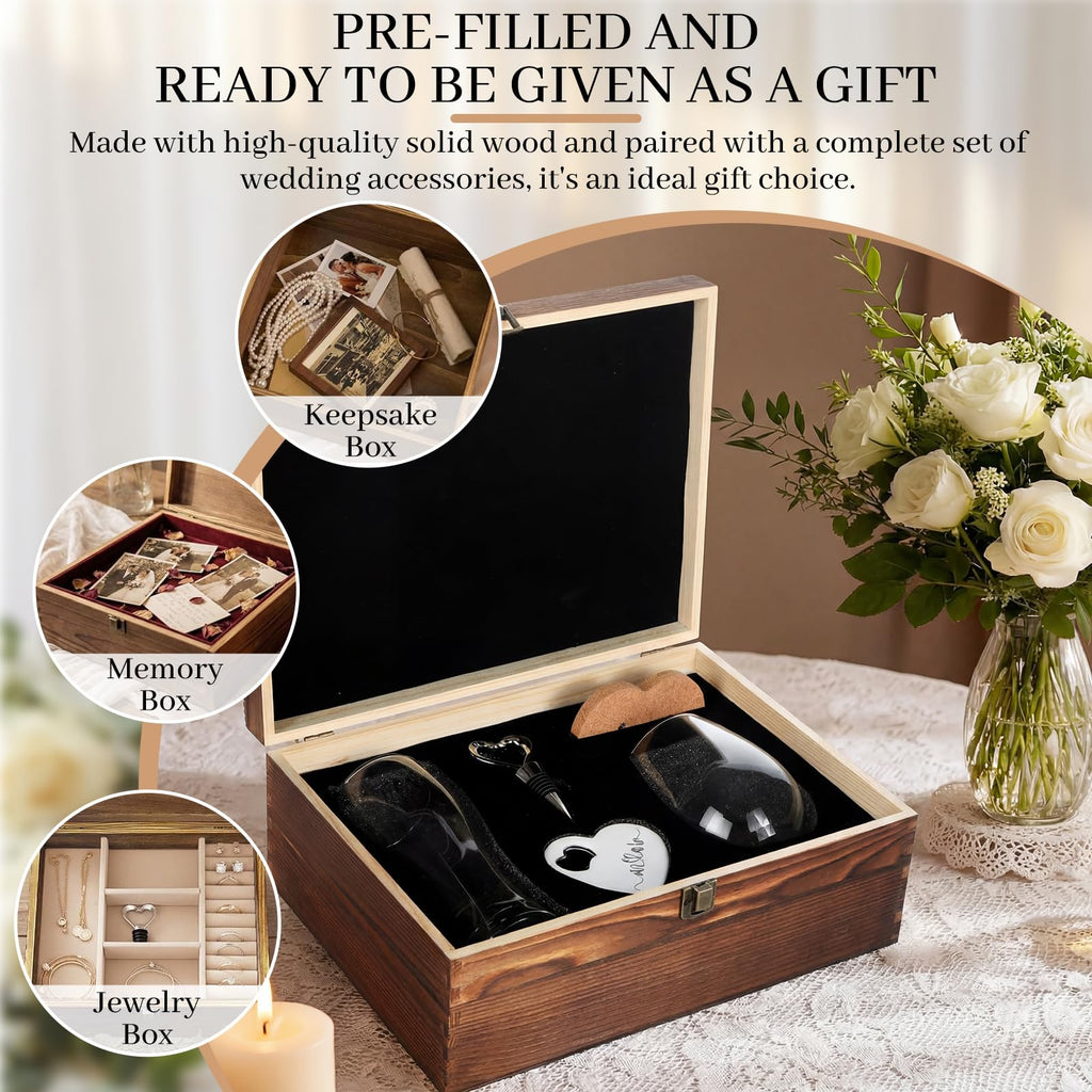 7 Pcs Bridal Shower Gifts for Couples Bride and Groom Wedding Gifts